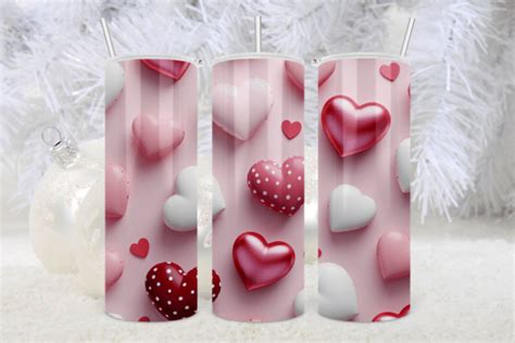 Cute Pink Heart D Valentine Wraps Gr Fico Por Peangra Creative Fabrica