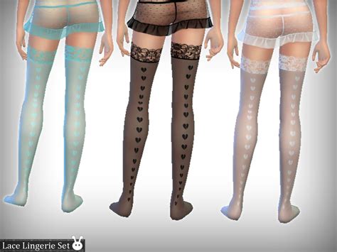 The Sims Resource Lace Lingerie Set