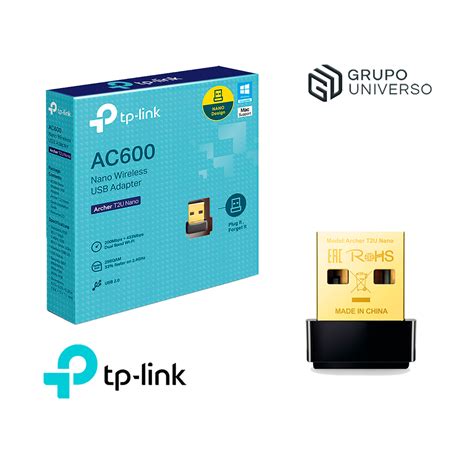 Ripley Tplink Archer T2u Nano Adaptador Usb Wifi Inalambrico Ac600