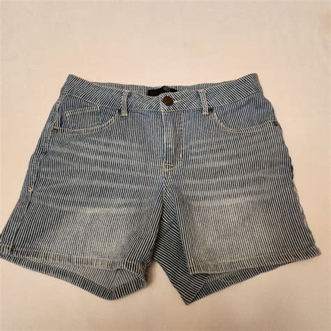 1822 Denim Shorts Striped Stretchy Denim Shorts Poshmark