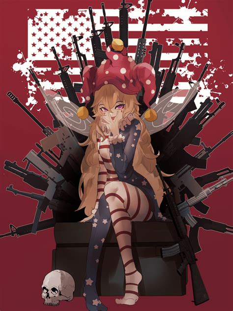 Safebooru 1girl Absurdres Ak 47 American Flag American Flag Dress