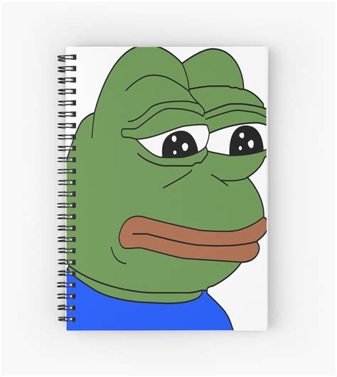 "Pepe / Sad pepe meme" Spiral Notebook by Abusive-materia | Redbubble