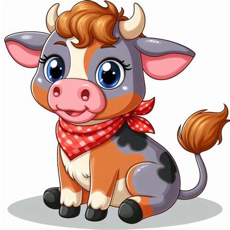 Premium Vector Cute Cattle Vector Cartoon Illustration