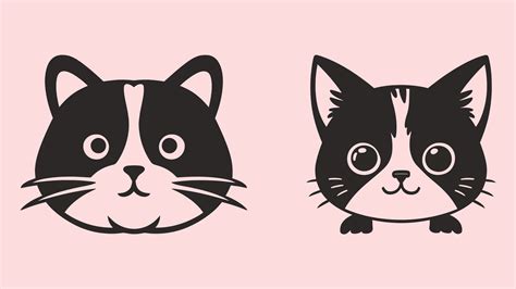 Minimal Cat Cute Cat Cute Cat Face Pussy Cat 46540024 Vector Art At Vecteezy