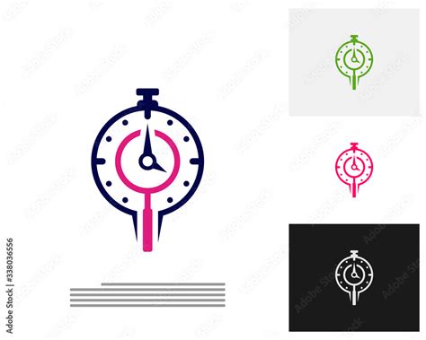 Clock Search logo design concept vector. Time management logo template ...