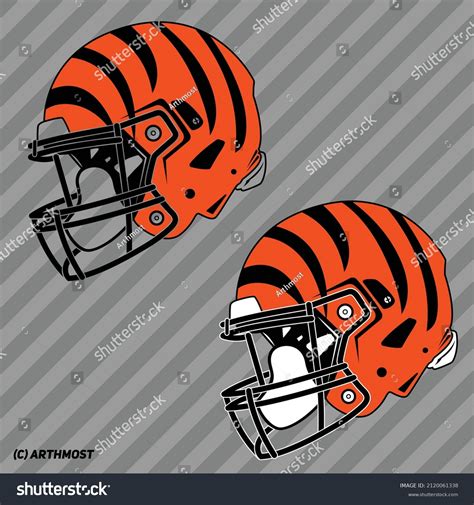 Football Bengals Helmet Vector Clipart 2 Stock Vector (Royalty Free ...