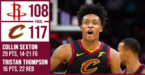 Final Score Cavs Earn Second Straight Win Defeat Rockets 117 108