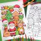 Kawaii Christmas Colouring Page Kate Hadfield Designs