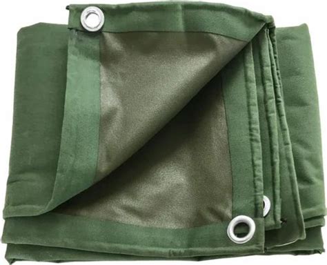 Hdpe Coated Green Waterproof Canvas Tarpaulin Thickness Mm