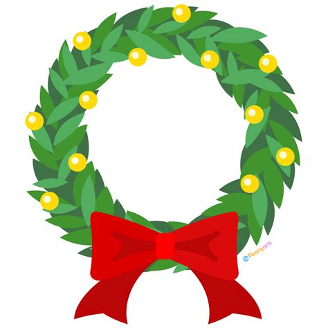 FREE Christmas Wreath Clipart (Royalty-free) | Pearly Arts