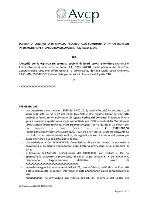 Pdf Schema Di Contratto Di Appalto Relativo Alla Assets Pdf