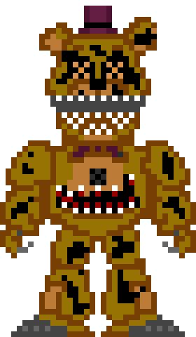 Fredbear Fnaf Nightmare Fredbear Pixel Art Hd Png | The Best Porn Website