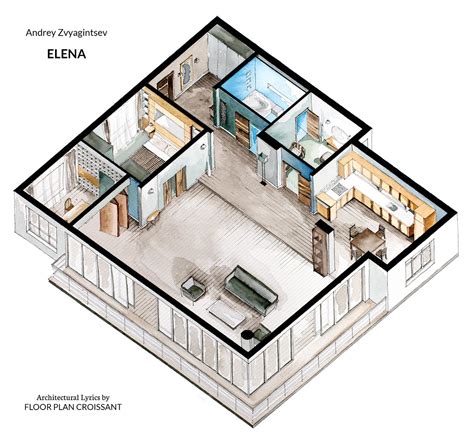 Watercolor Floorplans From Recent Television Shows And Films