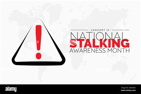 Vector Banner Template Design Concept Of National Stalking Awareness