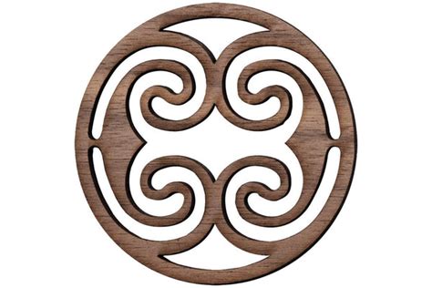 Folkcraft® Rosette Ocean Waves Walnut 1 12 Diameter Folkcraft