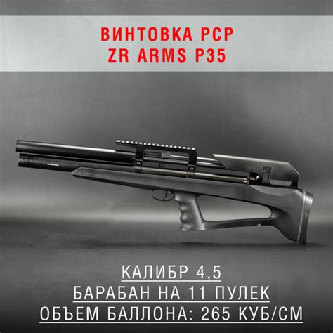 Пневматическая винтовка ZR Arms M18, калибр 4,5, до 3 Дж - купить по ...