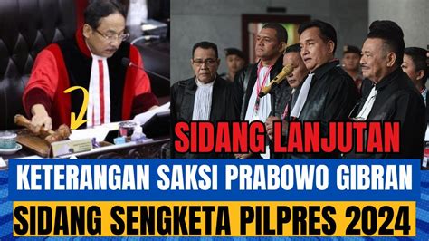 LIVE PEMBUKTIAN PIHAK PASLON 02 BERHADAPAN PIHAK PASLON 01 SIDANG