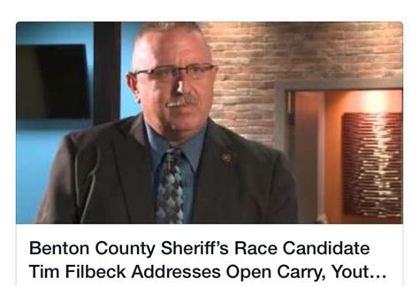 Benton County Sheriffs Race Candidate Tim Filbeck Interview