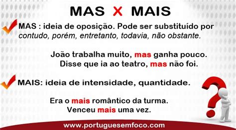 Significado De Mas E Mais - Dicas de Português: Truque para nunca mais confundir MAIS com MAS-Diva ...