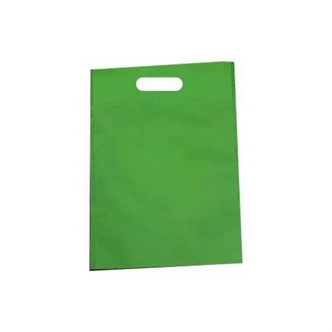 Plain Green Non Woven D Cut Bag For Shopping Capacity 3 Kg At Rs 125