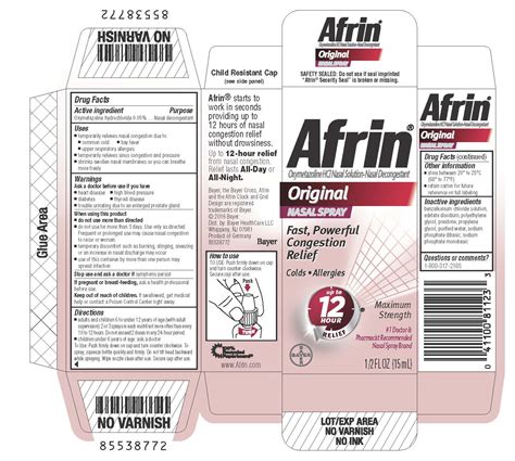 Afrin Original Oxymetazoline Hydrochloride Spray