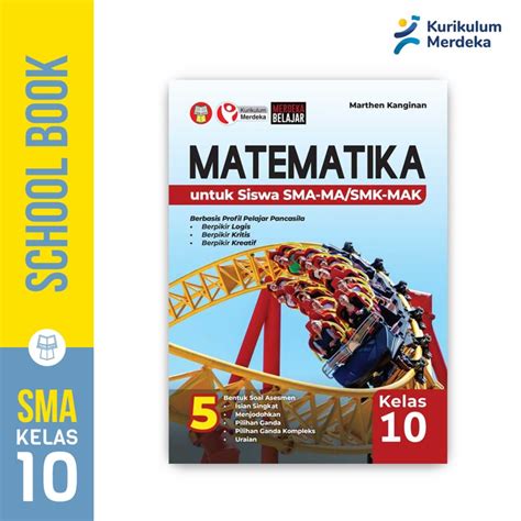 Jual Yrama Widya Buku Matematika SMA MA Kelas 10 Kur Merdeka