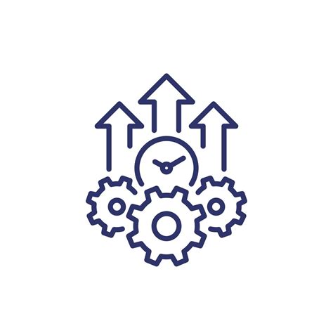 Efficiency Growth Line Icon On White Vector Art At Vecteezy