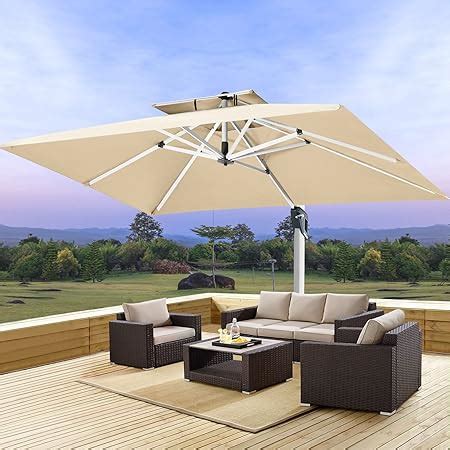 Amazon Zlacuiu X Ft Cantilever Outdoor Patio Umbrellas Double