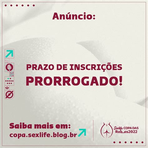 SexLife on Twitter Atenção Prazo para as incrições na