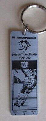 Pittsburgh Penguins Keychain Season Ticket Holder With Mario