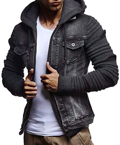 Long Denim Jacket Hood Men An Fabrics