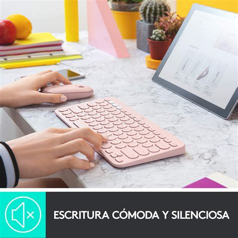 Teclado Logitech K Bluetooth Rosa Discoazul