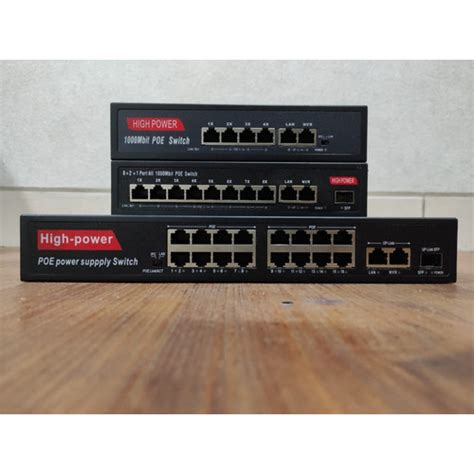 jual smart poe switch full gigabit  port   port poe  uplink