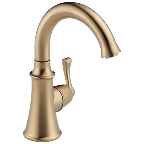 Delta Cassidy Champagne Bronze 1-handle Deck Mount High-arc Kitchen Faucet at Lowes.com