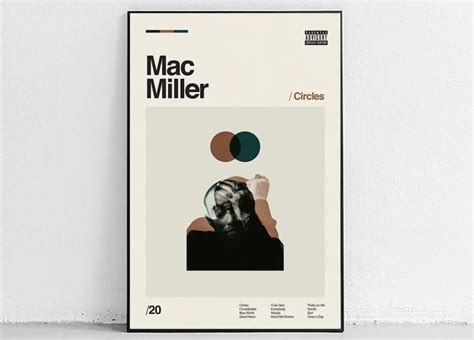 Mac Miller Circles Retro Modern Vintage Inspired Poster Art Print