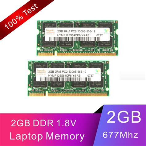 ↂ ☄4gb2x 2gbhynix ฮีนิกซ์ 2gb 2rx8 Pc2 5300 Ddr2 667mhz 200pin หน่วย