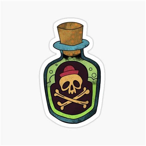 Skull And Crossbones Poison Bottle American Traditional Tattoo Style Sticker For Sale By