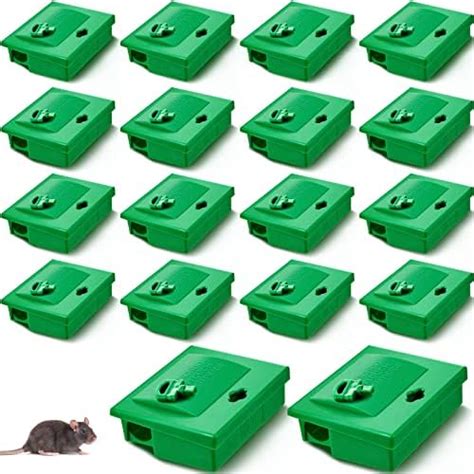 Qualirey 8 Pcs Rodent Bait Station With Key Rat Bait