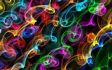 Download wallpapers abstract smoke, creative, abstract art, colorful neon lights, abstract ...