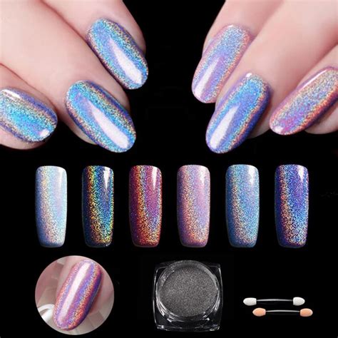 2g Superfine Holographic Laser Rainbow Nail Powder Super Fine Chrome