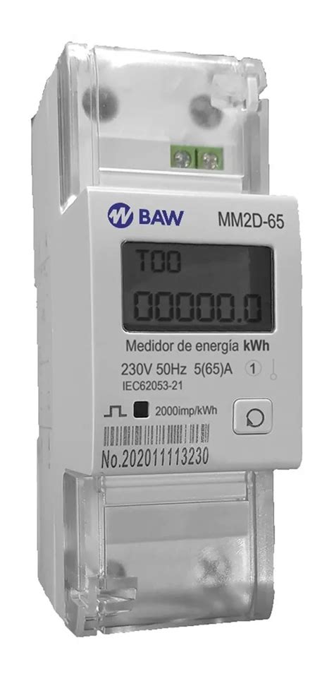 Medidor Consumo Digital Baw Monofasico A Riel Din Proyecto El Ctrico