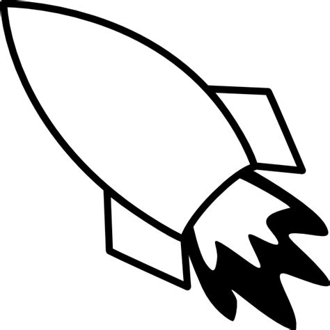 Rocket Ship Outline - ClipArt Best