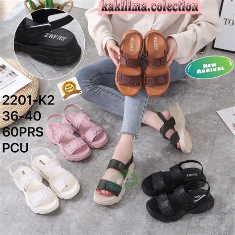 Jual Balance K Sandal Tali Wedges Wanita Sendal Jelly Perempuan