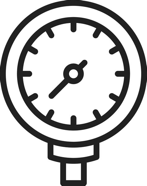 Pressure Gauge Line Icon Vector Art At Vecteezy