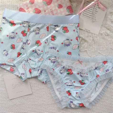 2024 Yongne Kawaii Hello Kitty Kuromi My Melody Cinnamoroll Couple Underwear Anime Fashion