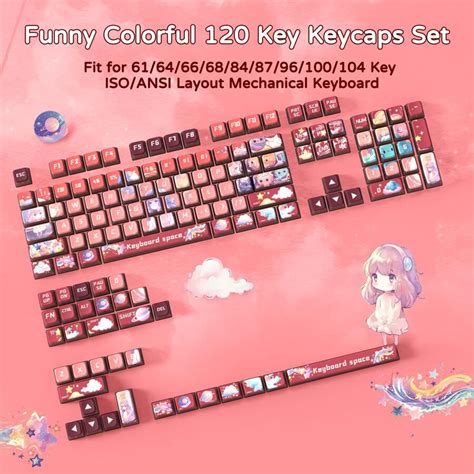 120 Key PBT Pudding Keycap Set ASA Profile With Transluscent PC Layer