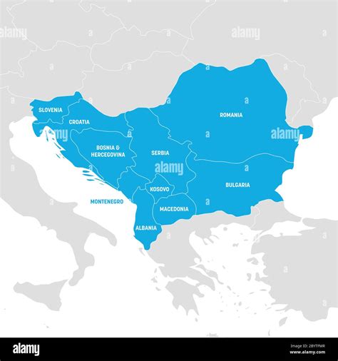 Balkan Mountains Europe Map