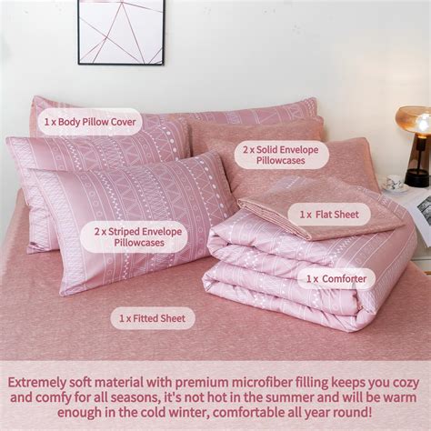 Free Shipping Rynghipy Bed In A Bag Pink Comforter Sets Queen Size