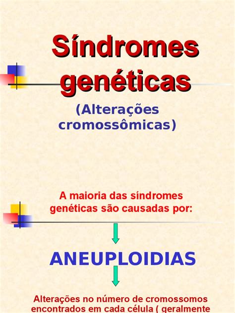 O Que É Sindrome Genetica - Síndromes Genéticas e Aneuploidias | PDF | Síndrome de Down | Núcleo ...