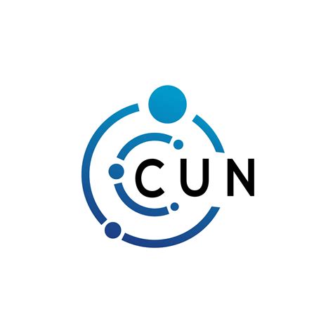 CUN letter logo design on white background. CUN creative initials ...